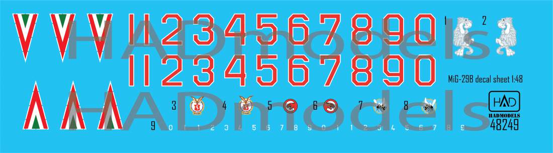 HAD Models HUNRAD48249 1:48 Mikoyan MiG-29B HUNAF old russian [RAD Decals