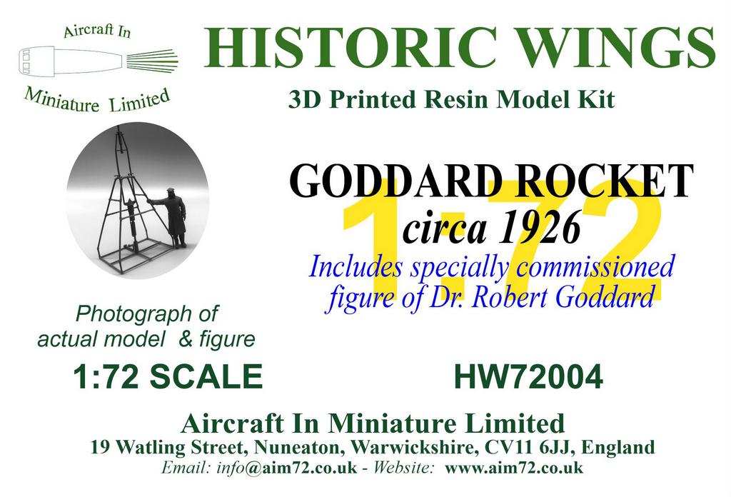 AIM - Historic Wings HW72004 1:72 Goddard's rocket