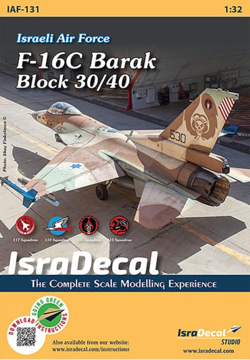 IsraDecal Studio IAF-131 1:32 IAF F-16C Block 30/Block 40 'Barak'