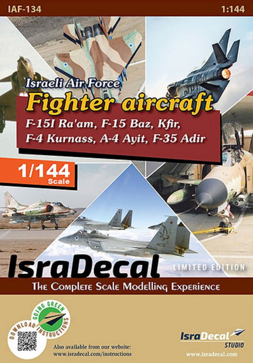 IsraDecal Studio IAF-134 1:144 IAF Fighter Markings F-15/Kfir/F-4/A-4 1:48