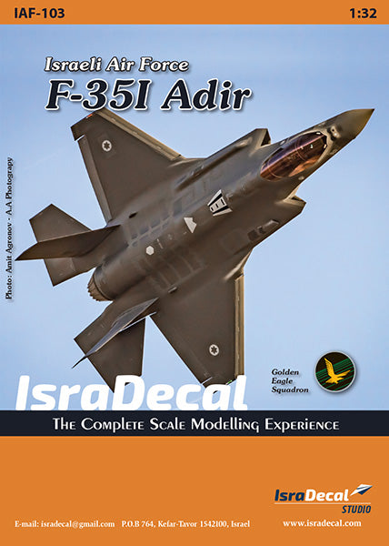 IsraDecal Studio IAF-103 1:32 IAF Lockheed-Martin F-35I Adir [F-35A]