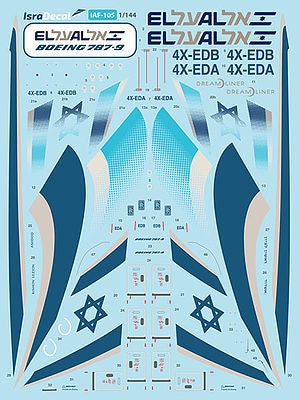 IsraDecal Studio IAF-105 1:144 El-Al 'Dreamliner' Boeing 787-9
