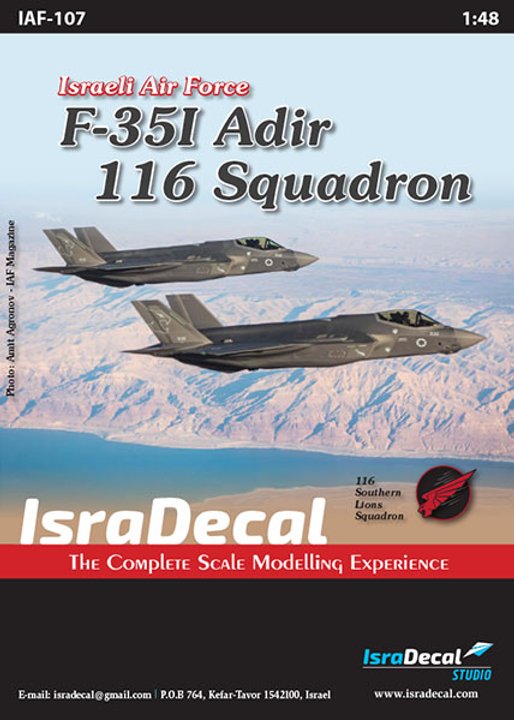 IsraDecal Studio IAF-107 1:48 IAF Lockheed-Martin F-35I 'Adir' 116 Sq