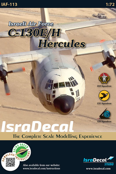 IsraDecal Studio IAF-113 1:72 IAF Lockheed C-130E/H Hercules