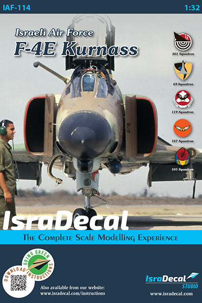 IsraDecal Studio IAF-114 1:32 IAF Early McDonnell F-4E Phantom 'Kurnass'