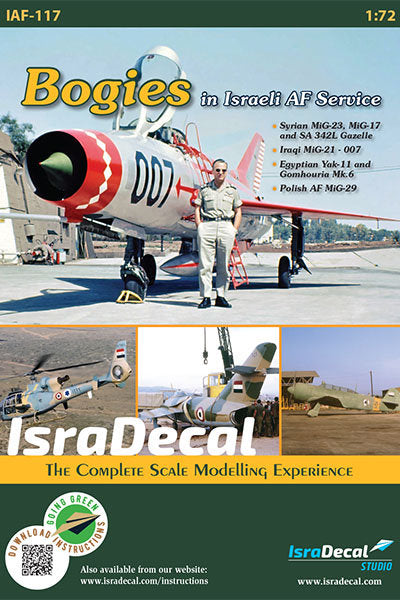 IsraDecal Studio IAF-117 1:72 Bogies in IAF Service MiG-23/17/Gazelle 1:48