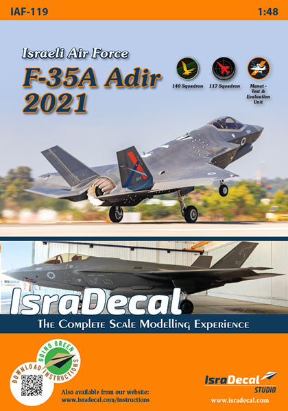 IsraDecal Studio IAF-119 IAF F-35 Adir MANAT Tail Art 1:48