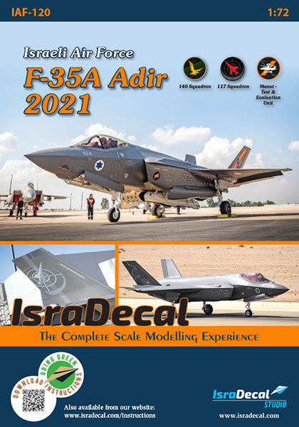 IsraDecal Studio IAF-120 1:72 IAF F-35 Adir MANAT Tail Art 1:48