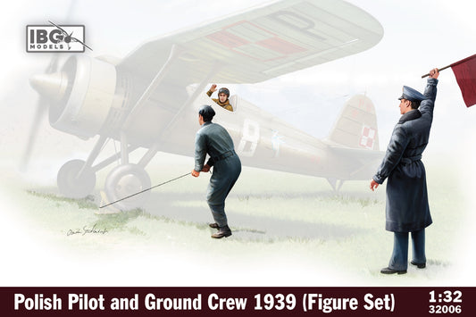 IBG Models IBG32006 1:32 Polish Pilot and Ground Crew 1939 Figure Set -