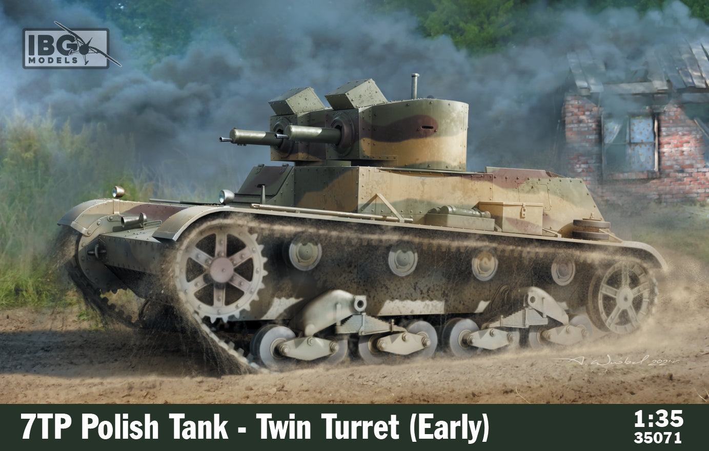 IBG Models IBG35071 1:35 7TP Polish Tank -Twin Turret