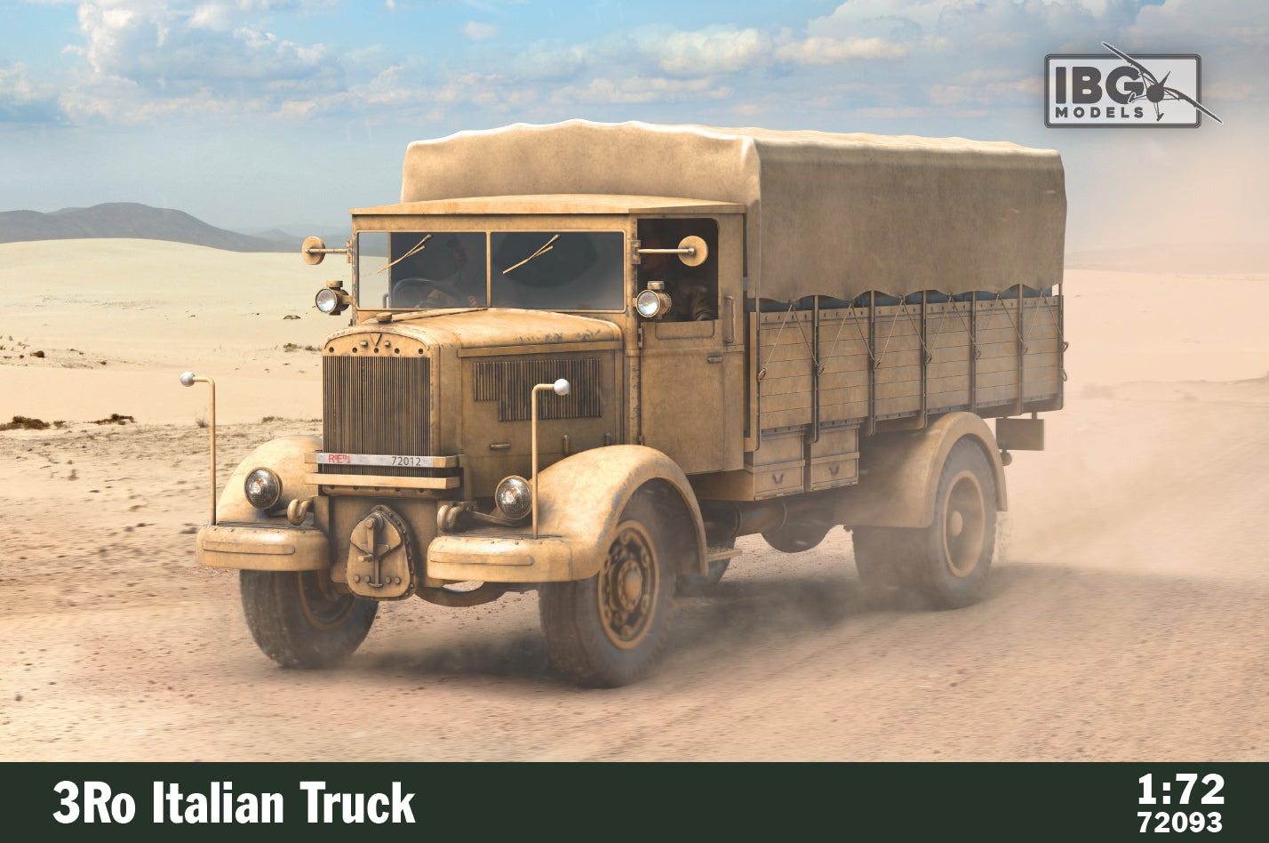 IBG Models IBG72093 1:72 3Ro Italian Covered Truck