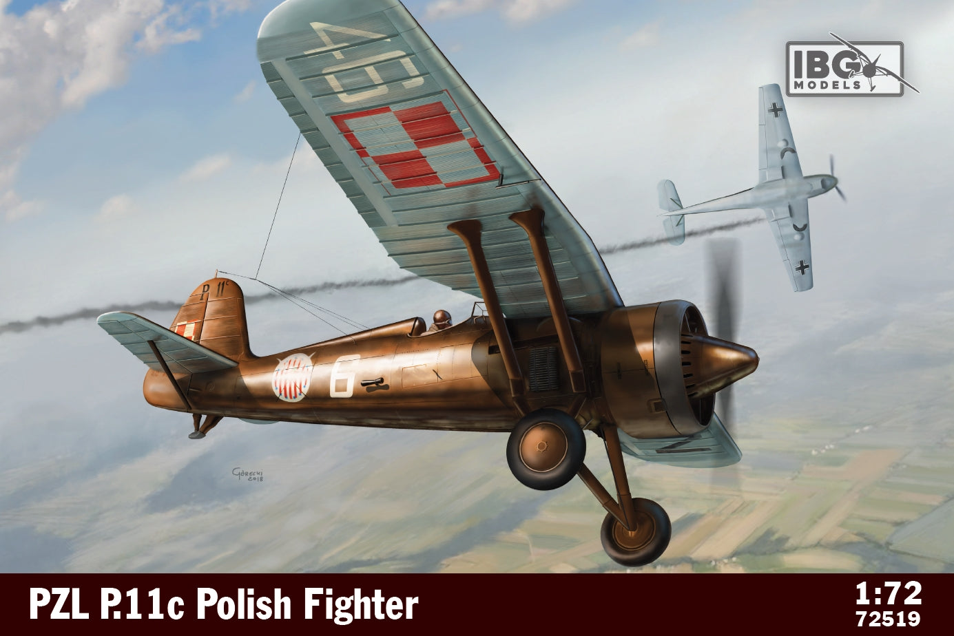 IBG Models IBG72519 1:72 PZL P.11c Polish Fighter Plane
