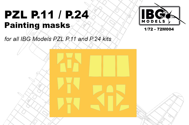 IBG Models IBG72M004 1:72 PZL P.11/P.24 PAINTING MASKS