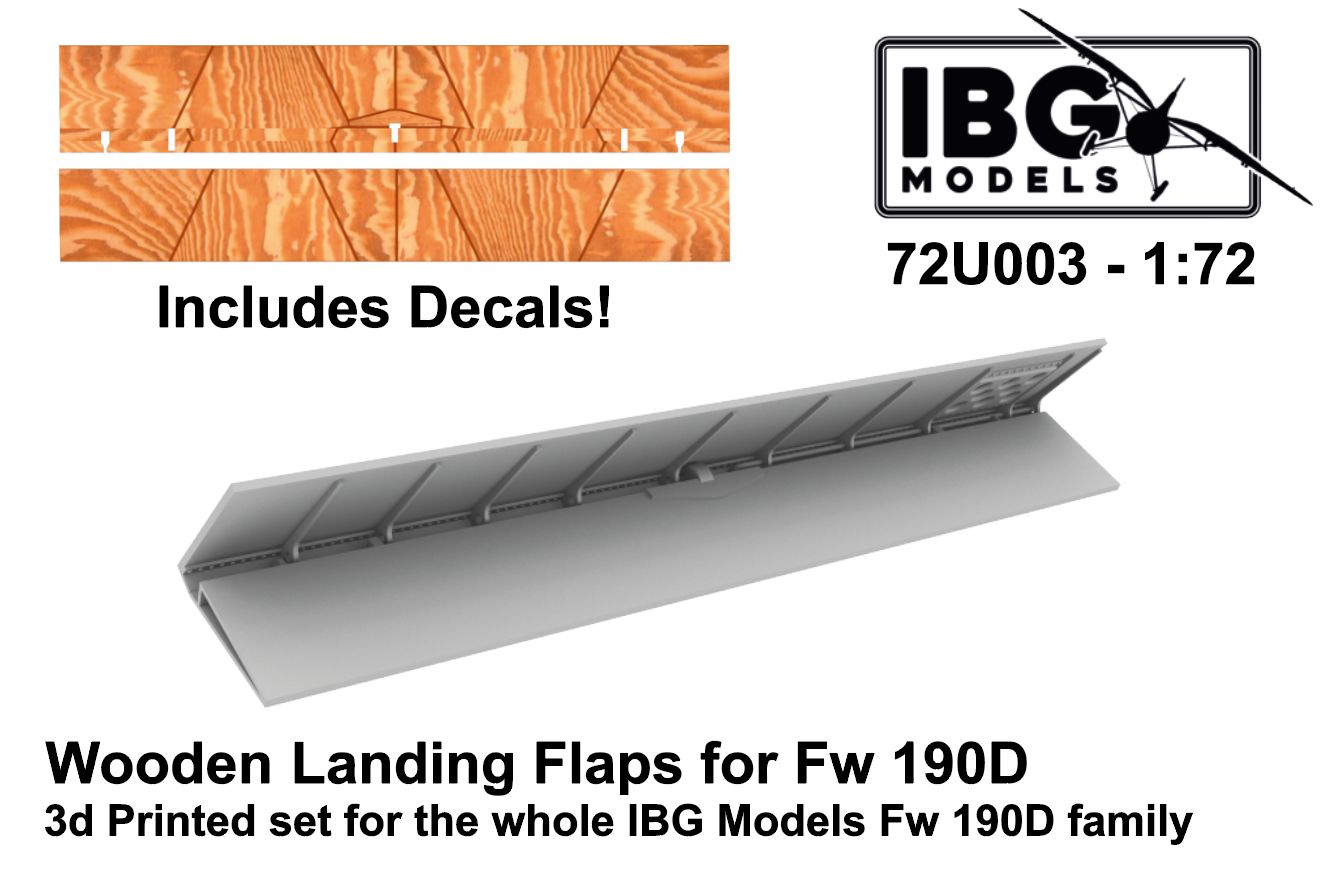 IBG Models IBG72U003 1:72 Wooden landing flaps fo Focke-Wulf Fw-190D family