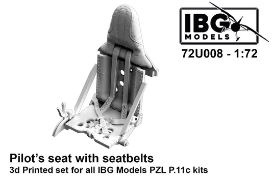 IBG Models IBG72U008 1:72 PZL P.11c Pilot's seat with seatbelts