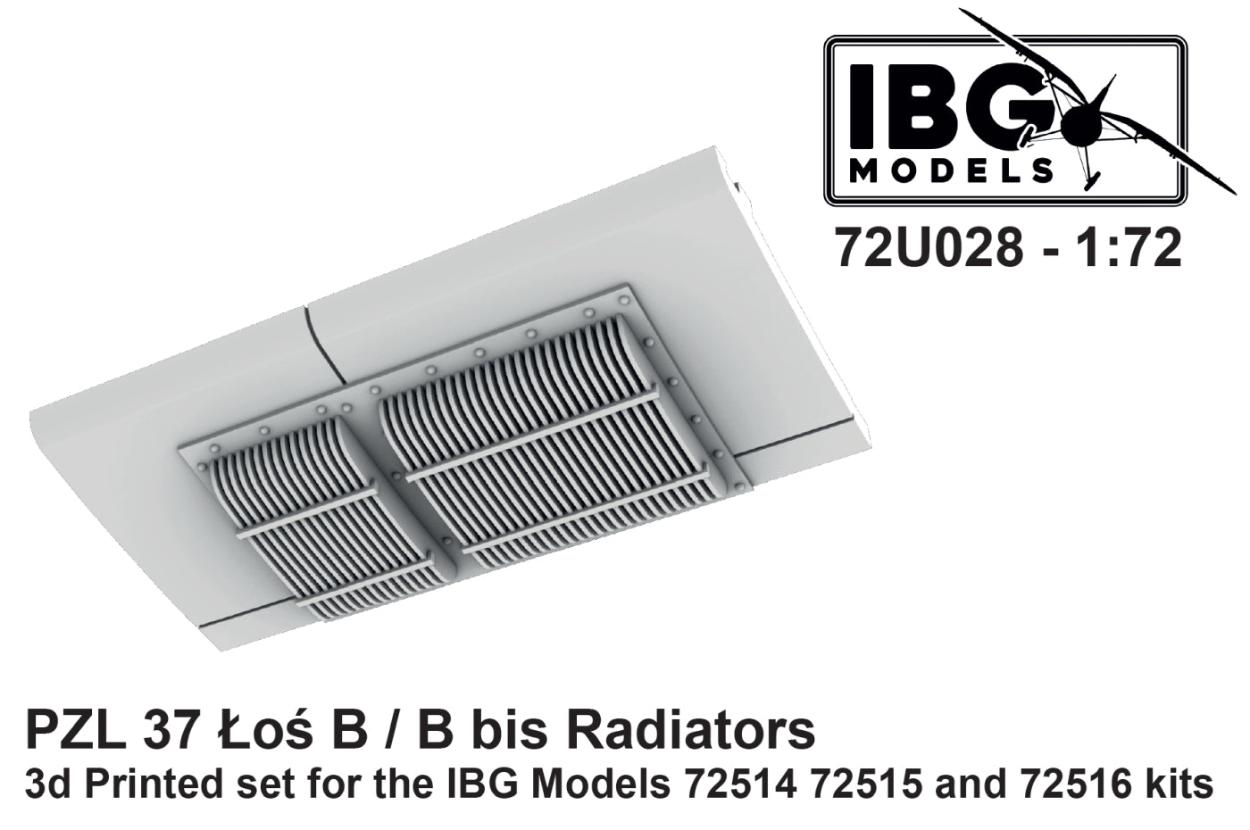 IBG Models IBG72U028 1:72 Radiators for PZL-37 ?o? B/B bis
