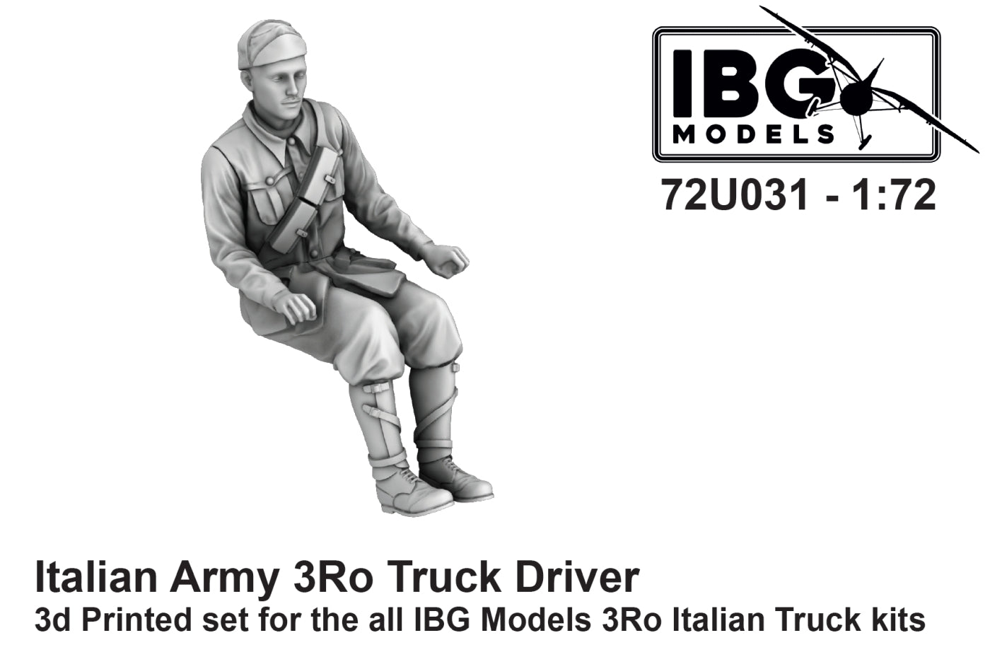 IBG Models IBG72U031 1:72 Italian Army 3Ro Truck Driver