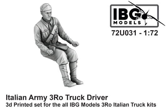 IBG Models IBG72U031 1:72 Italian Army 3Ro Truck Driver