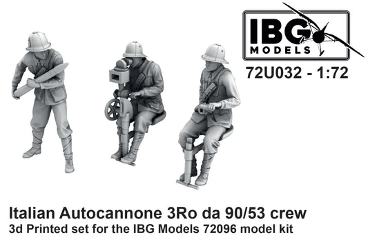 IBG Models IBG72U032 1:72 3Ro Italian Autocannone da 90/53 crew