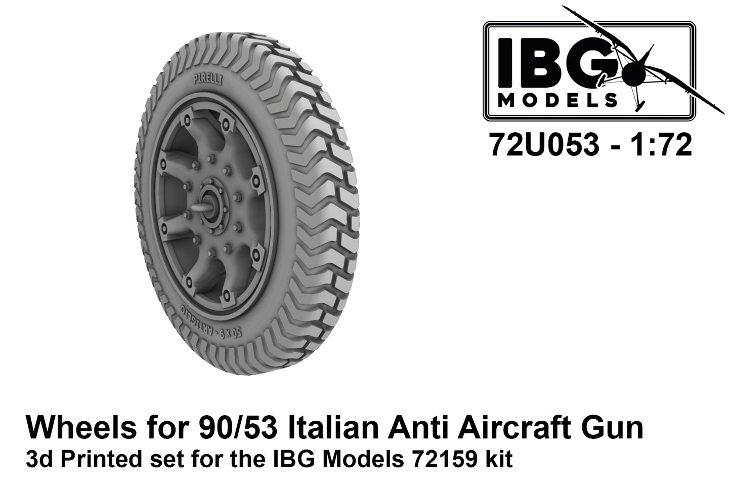IBG Models IBG72U053 1:72 Wheels for 90/53 Italian Anti Aircraft Gun