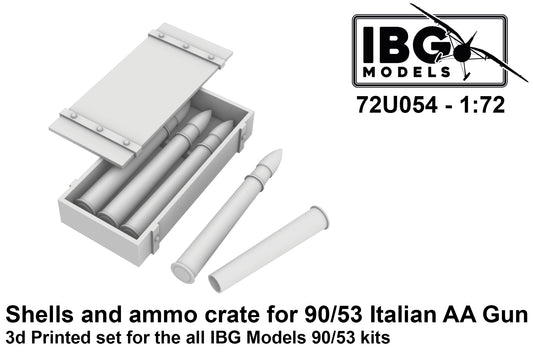 IBG Models IBG72U054 1:72 Shells & ammo crates for 90/53 Italian Anti A/C Gun