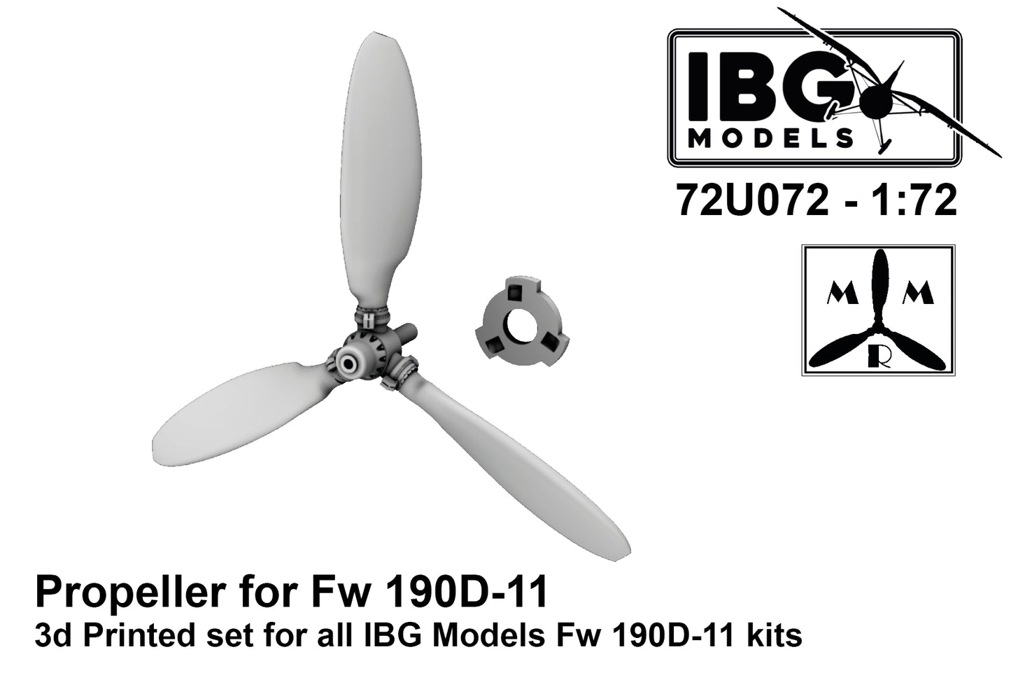 IBG Models IBG72U072 1:72 Propeller for Focke-Wulf Fw-190D-11 3D-Printed