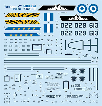 IsraDecal Studio IC-32058 Hellenic AF F-16D Block 52 1:32