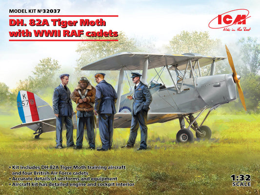 ICM UA ICM32037 1:32 de Havilland DH.82A Tiger Moth with WWII RAF cadets