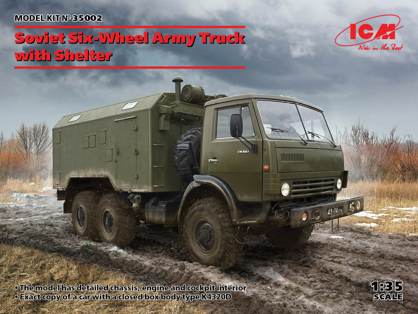 ICM ICM35002 Soviet Six-Wheel Army Truck with Shelter 1:35