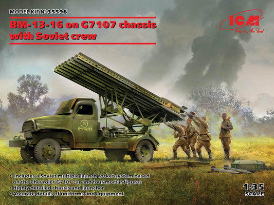 ICM UA ICM35596 1:35 BM-13-16 on G7107 chassis with Soviet crew