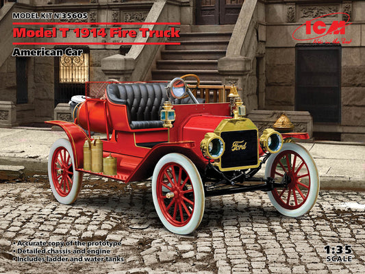 ICM UA ICM35605 1:35 Model T 1914 Fire Truck, American Car