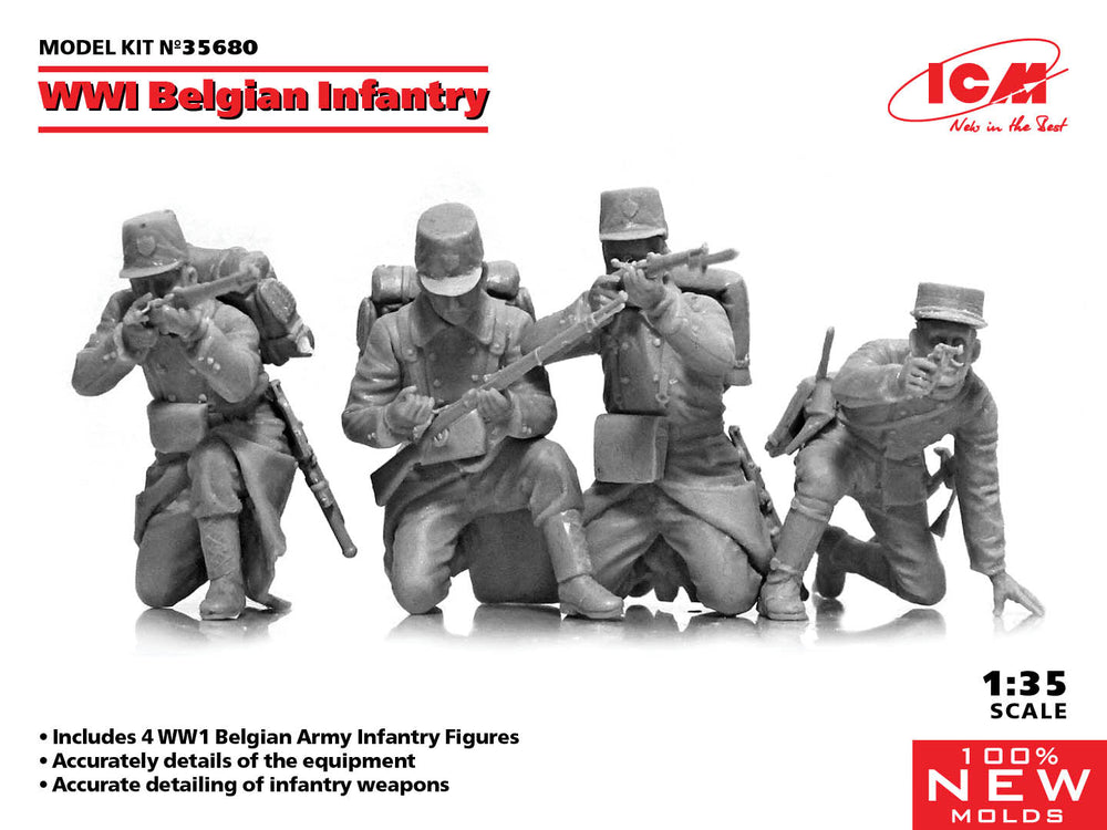 ICM UA ICM35680 1:35 WWI Belgian Infantry