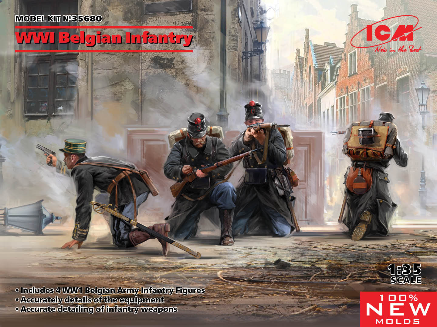 ICM UA ICM35680 1:35 WWI Belgian Infantry