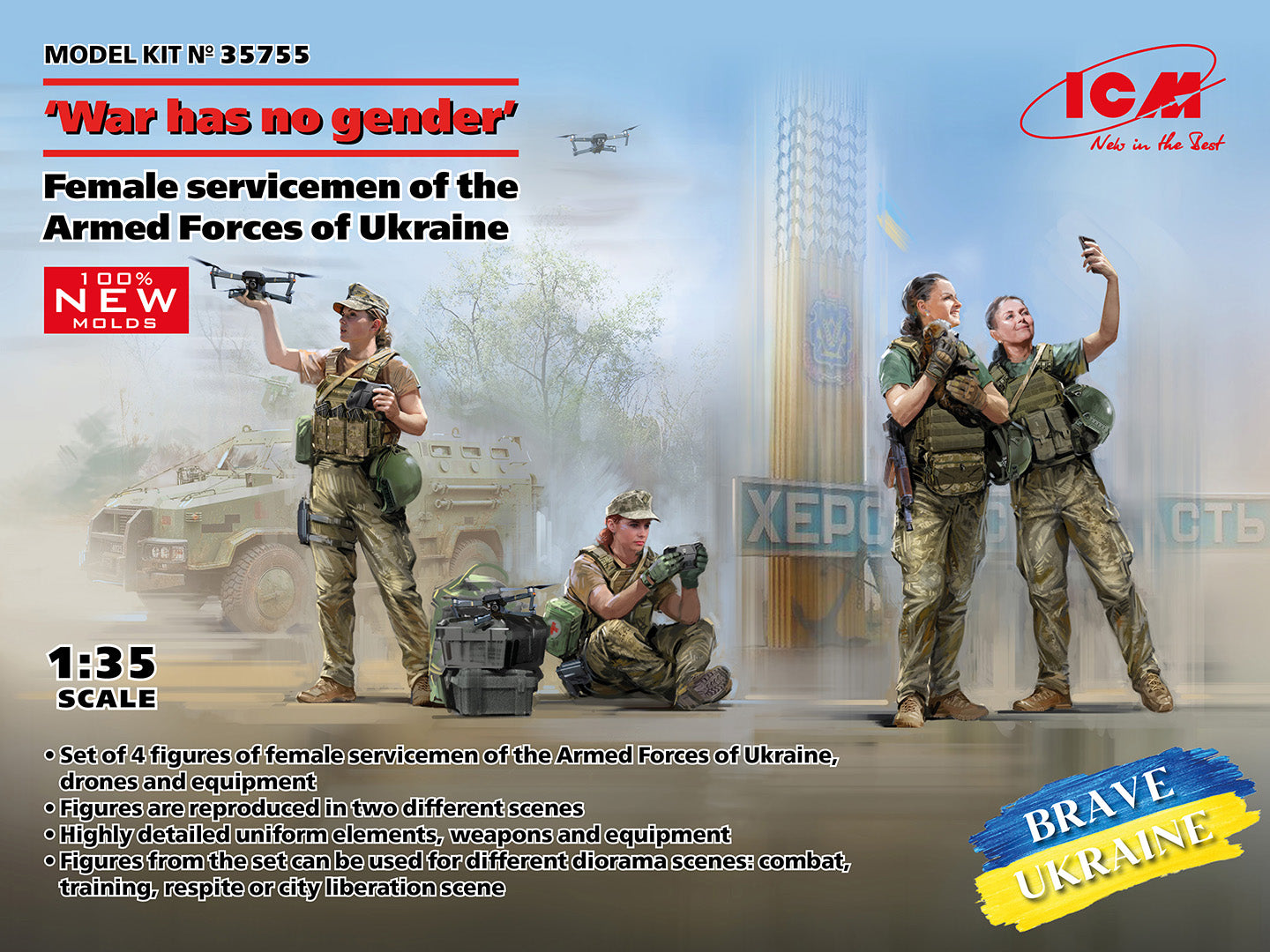 ICM UA ICM35755 1:35 'War has no gender'