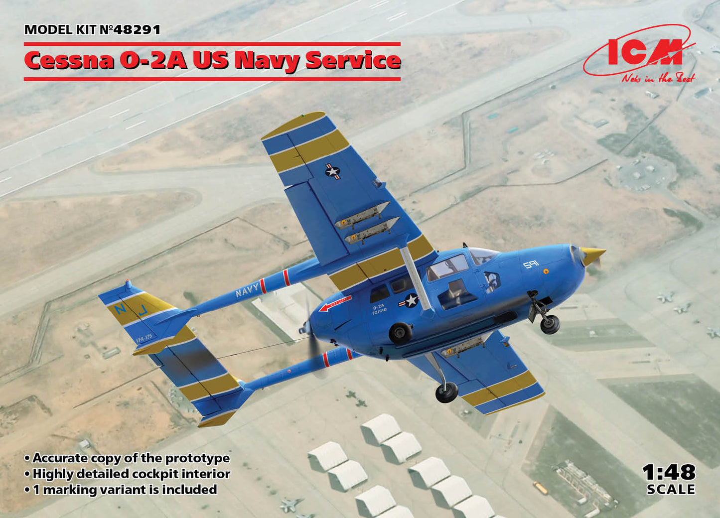 ICM UA ICM48291 1:48 Cessna O-2A Skymaster US Navy Service