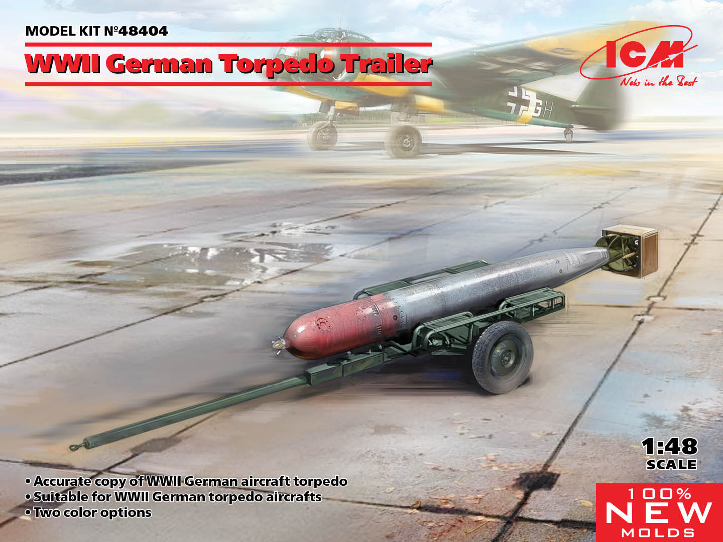 ICM UA ICM48404 1:48 WWII German Torpedo Trailer