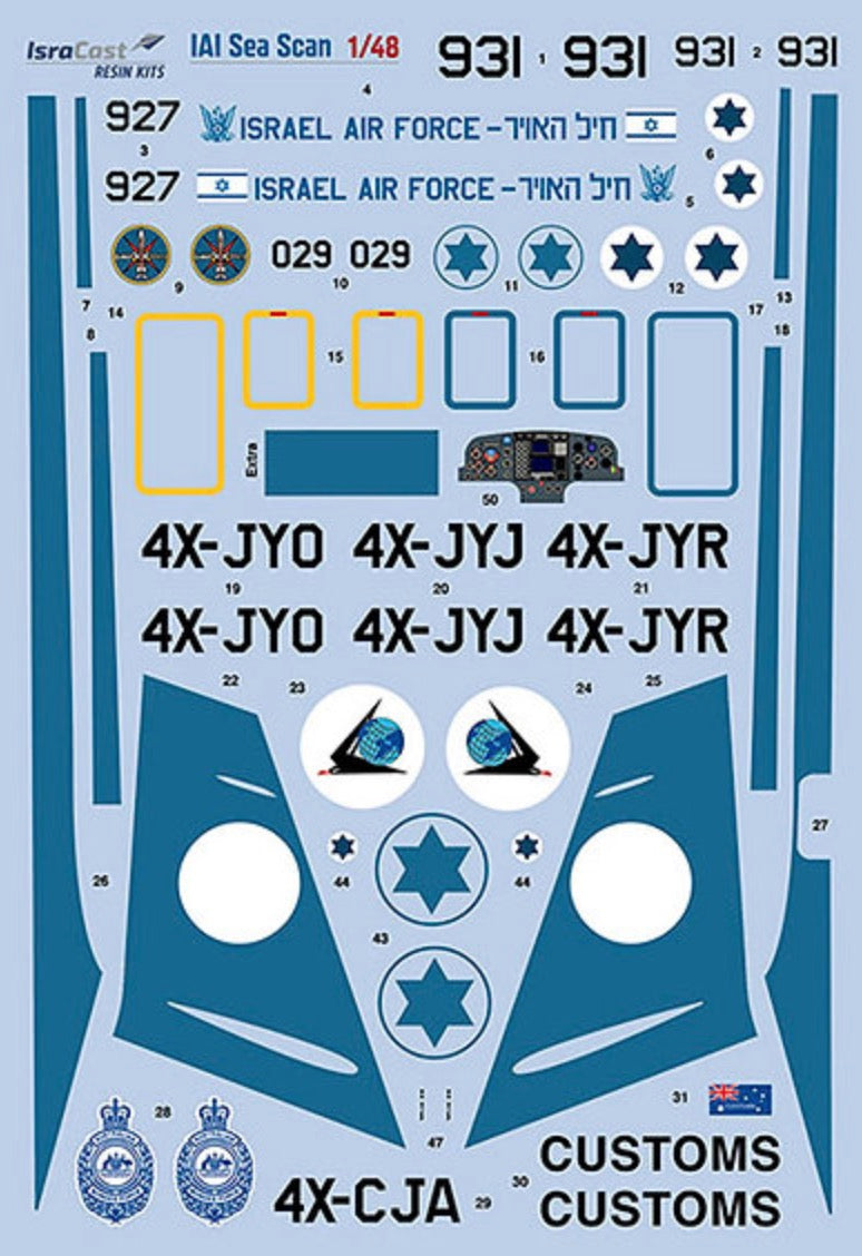 IsraDecal Studio IDM-48105 1:48 IAI Seascan 1124N