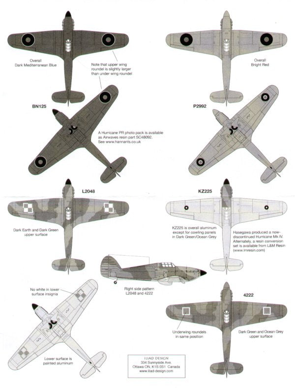 Iliad Design ILD48015 1:48 Strange Hawker Hurricanes