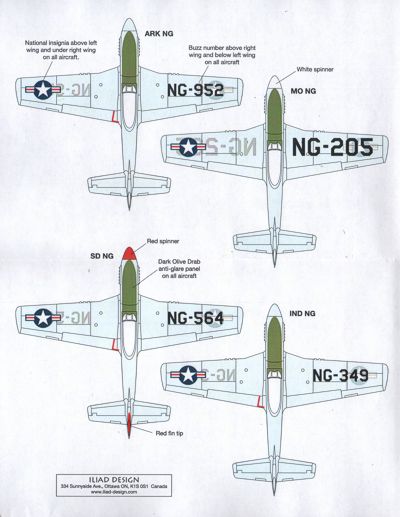 Iliad Design ILD48024 ANG P-51D Mustangs AR, MO, SD, IN 1:48