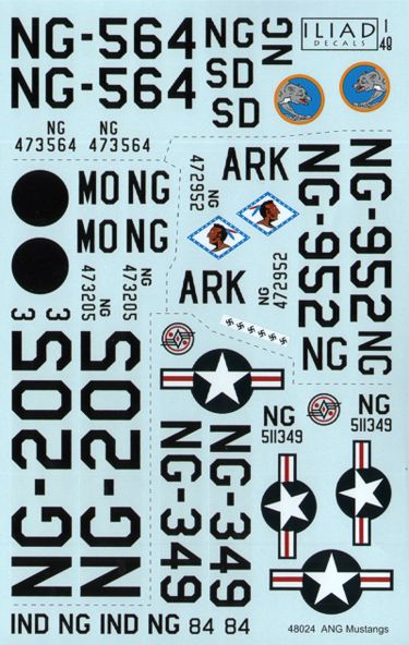Iliad Design ILD48024 ANG P-51D Mustangs AR, MO, SD, IN 1:48