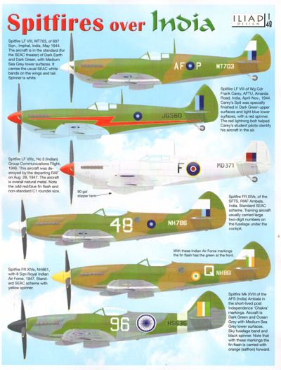 Iliad Design ILD48028 1:48 Supermarine Spitfires over India