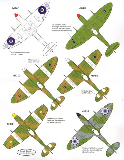 Iliad Design ILD48028 1:48 Supermarine Spitfires over India