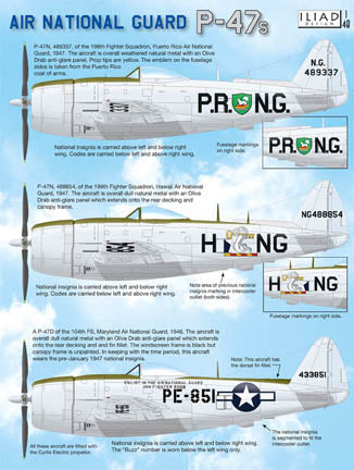 Iliad Design ILD48029 P-47D Thunderbolts HI, PR, MD ANG 1:48
