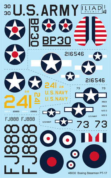 Iliad Design ILD48030 1:48 Stearman PT-17 Kaydet PT-17 used by 4BFTS