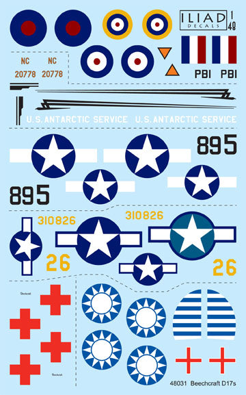 Iliad Design ILD48031 Beechcraft 17 Staggerwing & UC-43 1:48