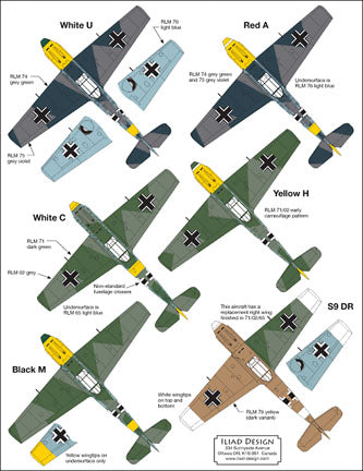 Iliad Design ILD48032 Schlacht Bf-109E-4/E-7 II./SG1 & 7./ZG1 1:48