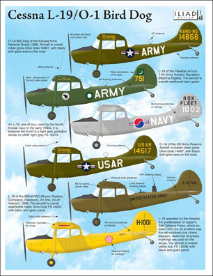 Iliad Design ILD48035 Cessna L-19/O-1 Bird Dog KS ANG & Pakistan 1:48