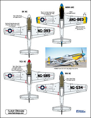 Iliad Design ILD48036 1:48 More ANG/Air National Guard P-51D Mustangs