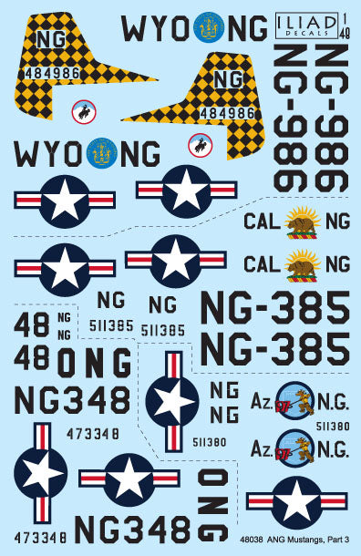 Iliad Design ILD48038 ANG P-51 Mustangs Part 3 Unusual Schemes 1:48