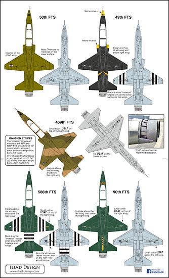 Iliad Design ILD48039 1:48 Northrop T-38C Heritage Schemes